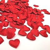 Grunyia Heart Confetti Decoration - Romantic Decor for Valentine's Day,Mother's Day,Birthday,Anniversary,Thanksgiving,Christmas,New Year (400PCS, Red)
