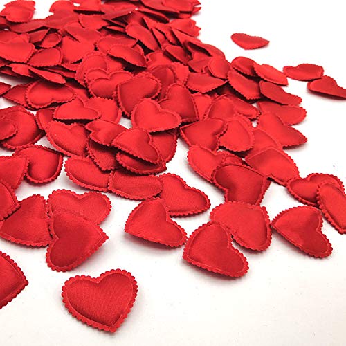 Grunyia Heart Confetti Decoration - Romantic Decor for Valentine's Day,Mother's Day,Birthday,Anniversary,Thanksgiving,Christmas,New Year (400PCS, Red)