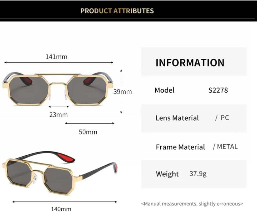 Vintage Sunglasses for Men Steampunk Sunglasses Retro Women Punk Style Fashion Glasses Retro Shades