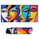 【TAPIS DE SOURIS DE JEU À BASE ANTIDÉRAPANTE】La base en caoutchouc antidérapant offre une forte adhérence, empêchant le grand tapis de souris étendu de glisser ou de bouger, vous permettant de vous concentrer sur votre travail et vos jeux