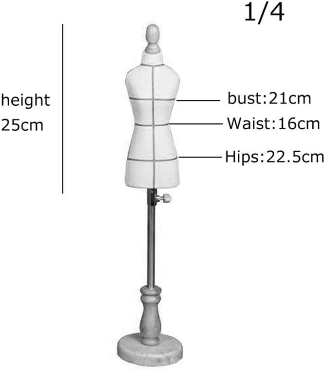 Tailor Mannequin Female Small Tailor Dummy Female Mini Doll Dress Form Display Mannequin Dressmakers Manikins Decoration Dollhouse Accessories Adjustable Height Tailor Dummy Adjustable (White