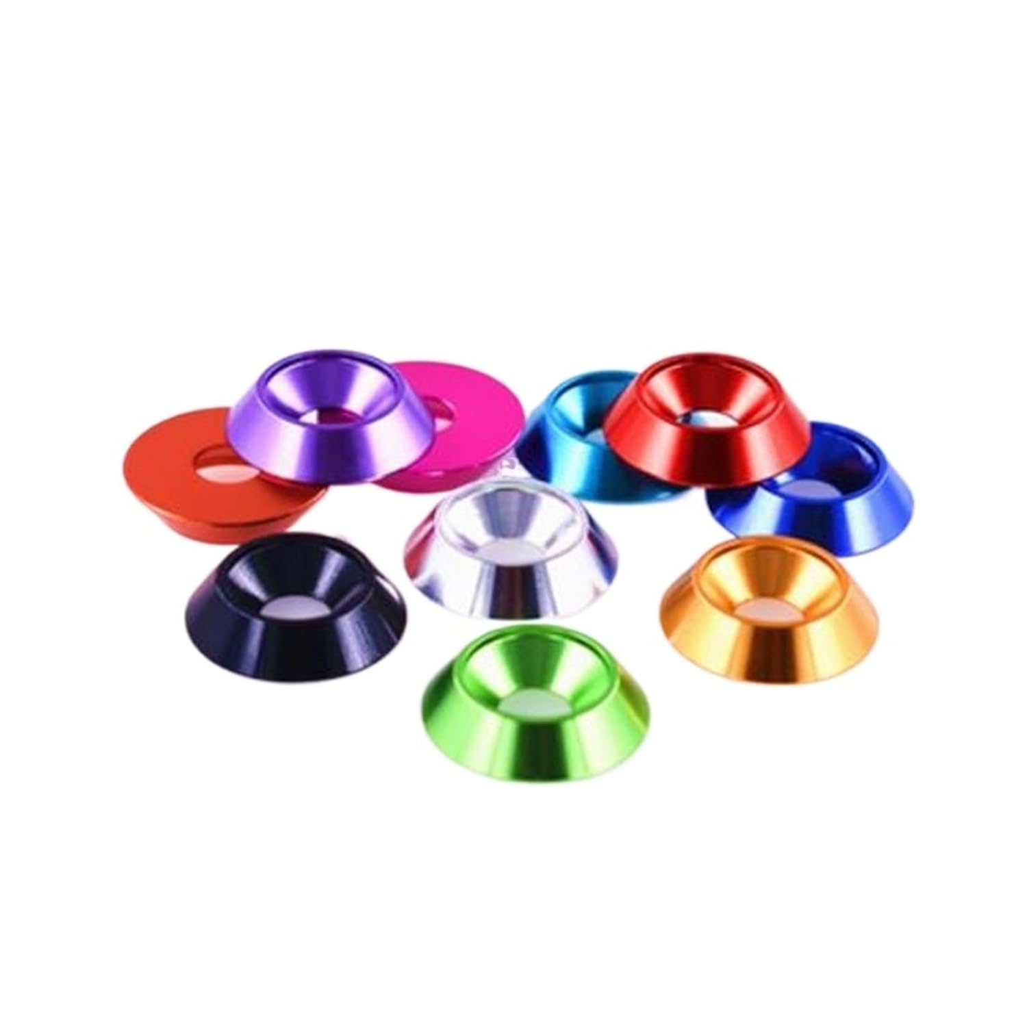 10pcs M3 M4 M5 M6 M8 Aluminum Colorful Countersunk Umbrella Head Washer Gasket(Sky Blue Color,10PCS_M4)