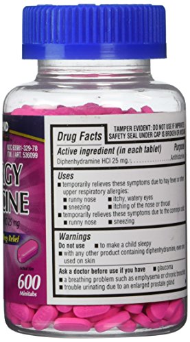 Kirkland Signature Allergy Medicine Diphenhydramine Hci 25 Mg - 600 Minitabs #TOP1
