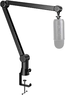 Blue Yeti Microphone Boom Arm - Upgraded Heavy Duty Boom Arm, Hidden Cable Management, Stable Desk Clamp, Blue Yeti Mic Stand Compatible with Yeti Microphone, HyperX QuadCast, Shure SM7B