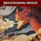 DND DM Screen 5e - D&D Dungeon Master Screen 3D sztuczna skóra z konfigurowalnymi wkładkami - Dungeons and Dragons GM / Game Master akcesoria jako prezent dla mężczyzny lub kobiety. Ukryj swoje rzuty