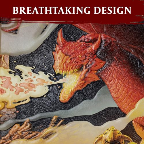 DND DM Screen 5e – D&D Dungeon Master Screen 3D Farbe Kunstleder mit anpassbaren Einsätzen – Dungeons and Dragons GM / Game Master Zubehör Geschenk für Mann oder Frau