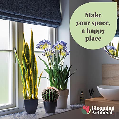 Blooming Artificial Plants Indoors in Pots, Faux Decorative Foliage, No Hassle, Easy Care, Perfect for Bringing Life to Indoor Spaces (Foxtail Grass) (Green) (60cm)