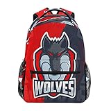Fresco Lindo Lobo Lobos Mochila para Niños Niñas Estudiantes Hombro Mochilas Portátil De...