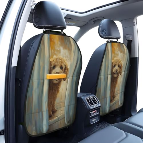 Protectores para asiento de coche de Golden Doodle para cuidar tu coche con alegría 4