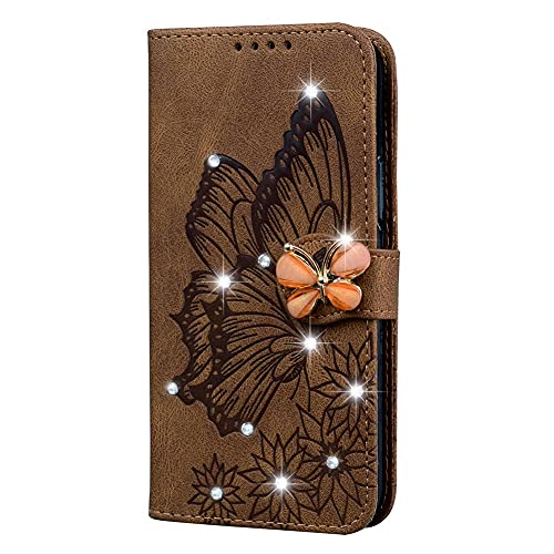 Grandcaser Capa para Mi 10T Pro 5G ultrafina TPU + PU couro magnético 2 compartimentos para cartão,