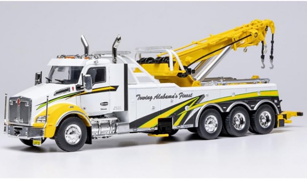 2018 T880 Wrecker Tow Truck Towing Alabama's Finest White with Graphics 1/43 Diecast Model by IXO Models TTR03722