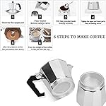 12 Cup 600ML Aluminum Silver Stovetop Espresso Maker Durable Express Percolator Pot Practical Moka Coffee Pot - Image 6