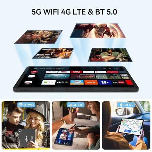 Tablet 11 inch Android 16 Tablet, 2026 Latest Update 128GB ROM 20GB RAM, 4G LTE Tablets, 5G WiFi+Cellular, Octa-Core MTK8786, 13+8 MP Rear and Front Camera,Incell FHD Screen, T-Mobile SIM Card Support by FEONAL - Image 7
