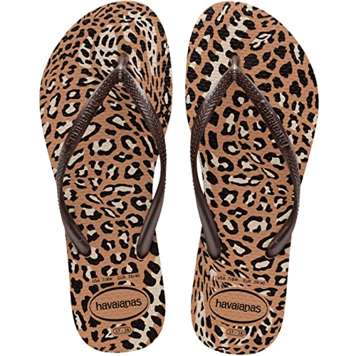 Havaianas Slim Animals Femme FlipFlop Rose Gold/Cafe 33 EU
