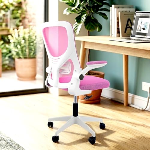 Image of Casa Copenhagen Pink White | Mid Back Imported Mesh Fabric Boss Office Chair | Y Design Ergonomic Back Support | 2D Aero Design Adjustable Armrests | Synchro Tilt Lock Mechanism