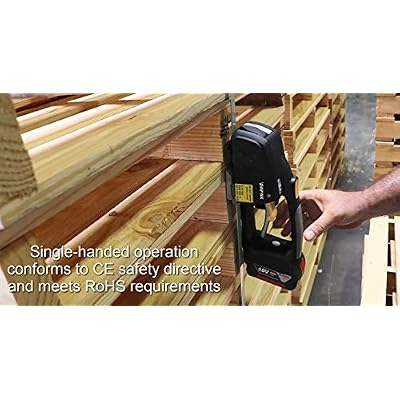 1 GAPCO ZAPAK GP97A Battery Powered Automatic 5/8 PET & PP Combination Strapping Tool + 1 Embossed Polyester Strapping Coil 5/8 x .035 x 4000'