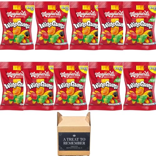 Maynards Bassetts Winegums -1.3 kg Big Value 10 packs of 130 gram each