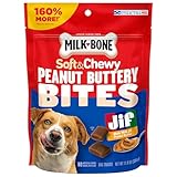 Milk-Bone Peanut Buttery Bites Soft Dog Treats with Real Peanut Butter & Bacon, 11.8-Oz. Bag