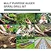 DOKOLES Garden Auger Drill Bit for Planting 1.6x9in, Ground Earth Spiral Auger Drill for 3/8