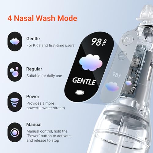 iHealth Electric Nasal Irrigation System, 400ml Tank, with 30 Saline Packs - image 3