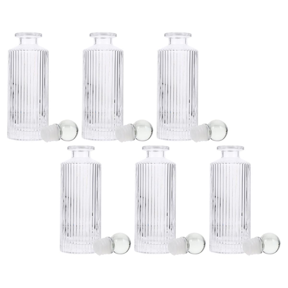 Angoily Flacon Diffuseur de Parfum en Verre Design Simple et Décoratif Diffusion 150ml Ensemble de 12 Pièces pour Maison pour Toute Pièce
