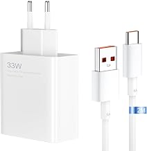 VoltWave 33W Quick Charger with USB C Cable 2 m, Quick Charger Turbo Adapter for Xiaomi 11 Lite/Mi 11i/10T Lite/Mi 10T Pro/Mi 10T/Redmi Note 13 5G 12S 11 11S 10 Pro
