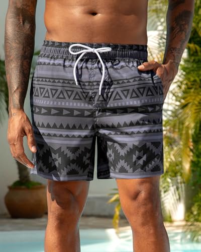 Image of SILKWORLD Men's Swim Trunks Quick Dry Shorts with Pockets