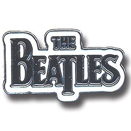 Image of The Beatles Drop T Logo Official Chrome Metal Pin Badge One Size