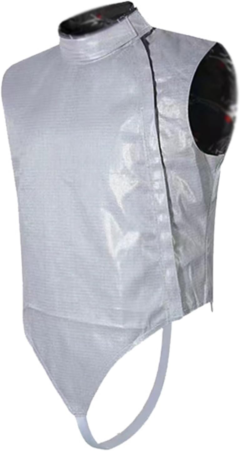 ATRBNCX Fencing Training Protective Suit, Fencing Sabre Jacket, Fencing Lame Foil Lame Saber Lame Non-Washable Electric Fencing Metal Jacket Metallic Vest(Size:60#,Color:Right Hand)