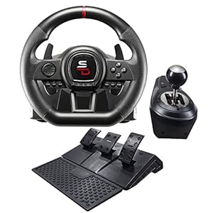 SUBSONIC Superdrive – GS650-X steering wheel with manual shifter, 3 pedals, and paddle shifters for Xbox Serie X/S, PS4, Xbox One (programmable for all games)