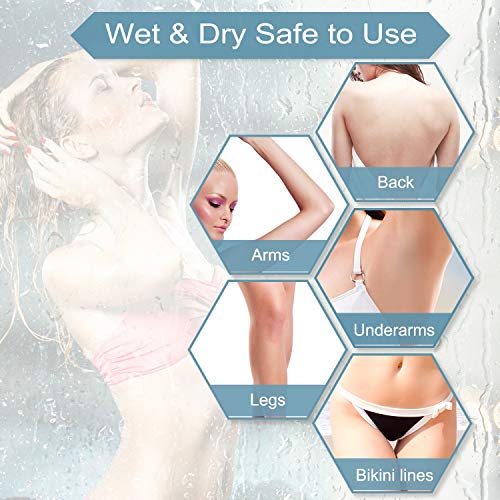 Brori Electric Razor For Women - Womens Shaver Bikini Trimmer Body Hair Removal For Legs And Underarms Rechargeable Wet And Dry Painless Cordless With Led Light, Blue #TOP1