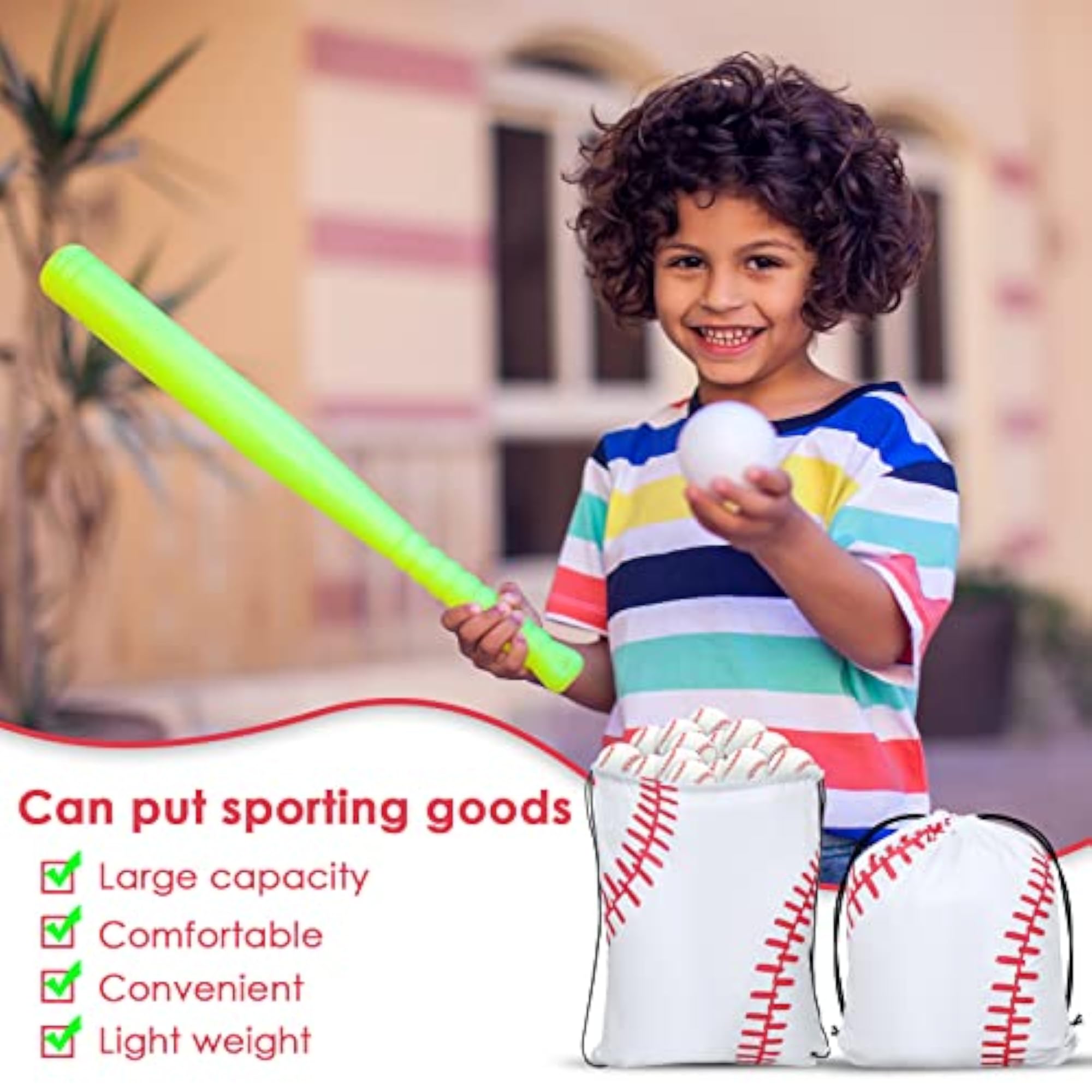 8 Pcs Sports Drawstring Bag Gift Backpack Set