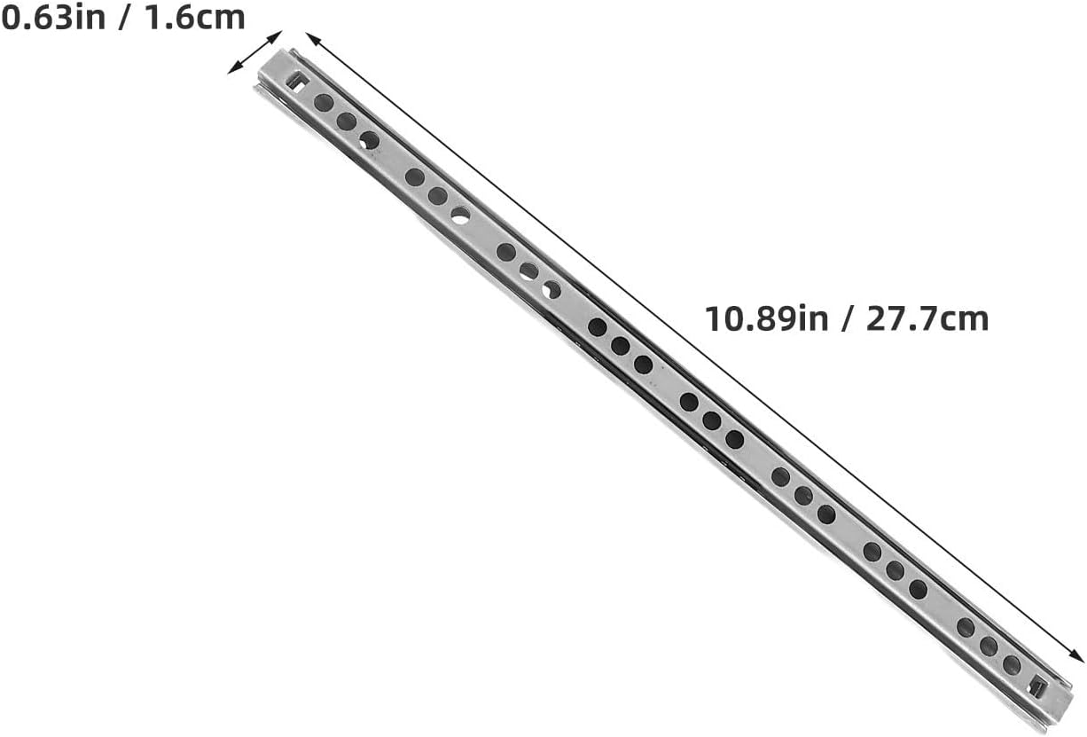 Household Drawer Slides Cold Rolled Steel Ball Bearing Rail | Detachable Sliding Rails, One-piece Structure, Quiet Operation, Fully Open Design for Home Accessory Use