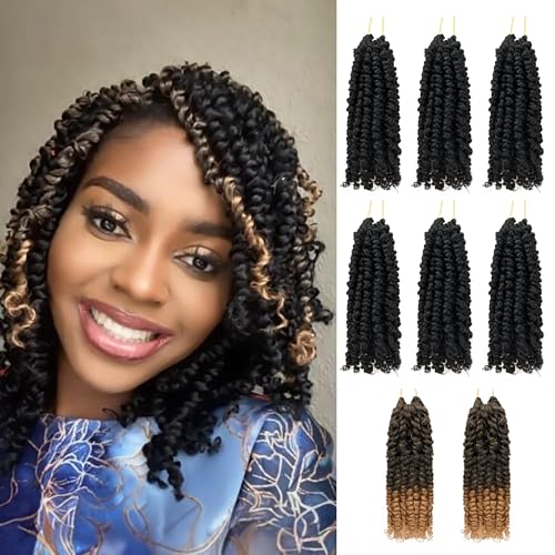 6 Inch 8 Packs Passion Twist Crochet Hair For Black