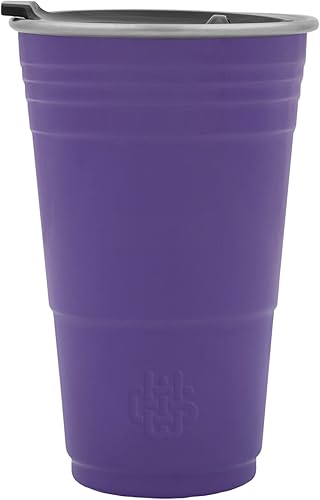 Miniatura 5 de Wyld Gear Vaso de fiesta de acero inoxidable aislado de 24 oz, color morado