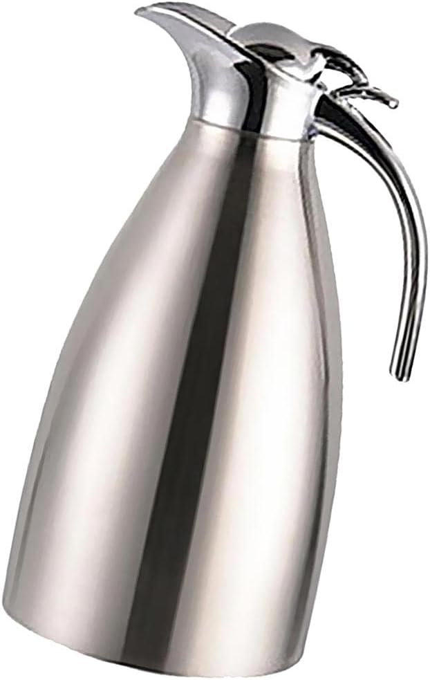 2L Thermal Vacuum Carafe Insulated Coffee Dual Stainless Steel Pot Pitcher- Design, Hot Water Preserving, Perfect for Both Home and Office Use, Ideal for Coffee Lovers and Eco-