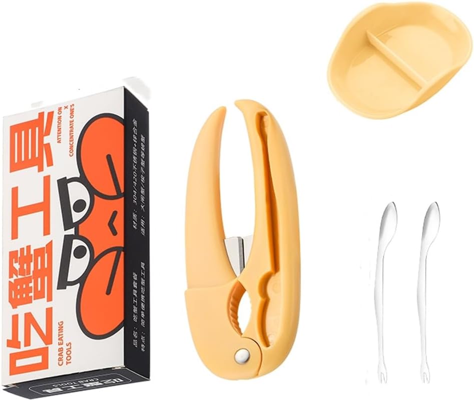 8PC Crab Crackers and Tools, Seafood Cracker Tool 2 Set - 2 Multifunctional Crab Crackers 4 Stainless Steel Crab Leg Cracker Tool 2 Crab Meat Dish, Easy Storage Lobster Crackers and Tools