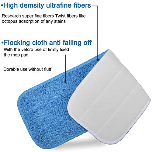 Microfiber Replacement Mop Pad, 18" X 6" Wet & Dry Home & Commercial Cleaning Refills, Reusable Floor Mop Pads (6 Pack) #TOP2