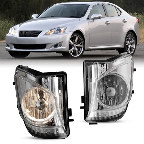 I1MOTOR Fog Lights Lamps compatible for Lexus IS250 2006-2010/ IS350 2006-2010 Driver Passenger Replacement 9006 12V/51W Halogen Bulbs included