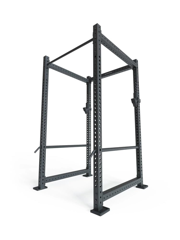 Atletica R8-Base2 Power Rack, 123 cm x 123 cm | Studioqualität, 3mm Stahl auf 75 mm Vierkantrohr, Basismodell