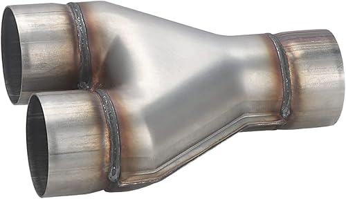 A-KARCK Tubo de escape Y de 3 pulgadas de entrada, acero inoxidable de 10 pulgadas de largo, doble salida de 3 pulgadas, tubo en Y soporta altas