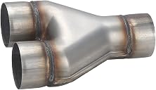 A-KARCK Exhaust Y Pipe 3" Inlet, Stainless Steel 10" Long Dual 3" Outlet Y Pipe Withstands High Temperatures (Wide-body)