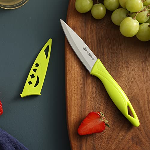 Magiware Paring Knife, 8PCS Paring Knife Set with Cover, Small Kitchen Vegetable Fruit Knives, 3.5 Inch Ultra Sharp PP Handle by Magiware - Image 3