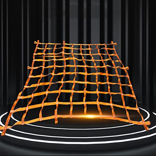 Cargo Lifting Net, Flat Polyester Sling Hoisting Net 15cm Square Mesh Tear Resistance Safety Net Straps, Hanging Netting for Construction Rigging Moving Towing Hoisting Work Gear - Thumbnail 7