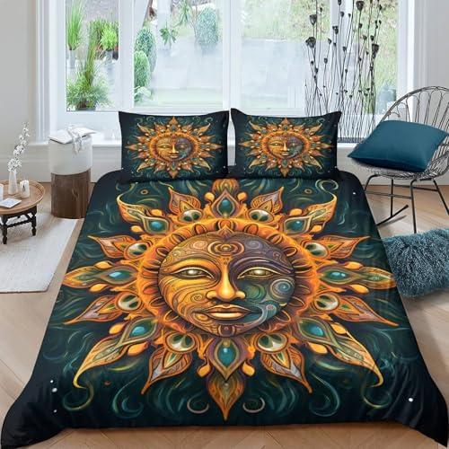 Parure de lit divinité Solaire en microfibre haut de gamme 140x200 - 4