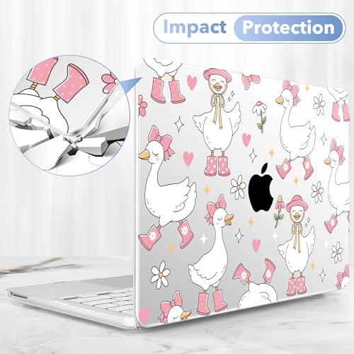 May Chen Compatible with MacBook Neo 13 inch Case 2026 Model A3404, Plastic Hard Shell,Keyboard Cover,Screen Protector,Dust Plug, for MacBook Neo 13" with A18 Pro Chip, Cute Goose Spring by May Chen - Used condition - Image 7