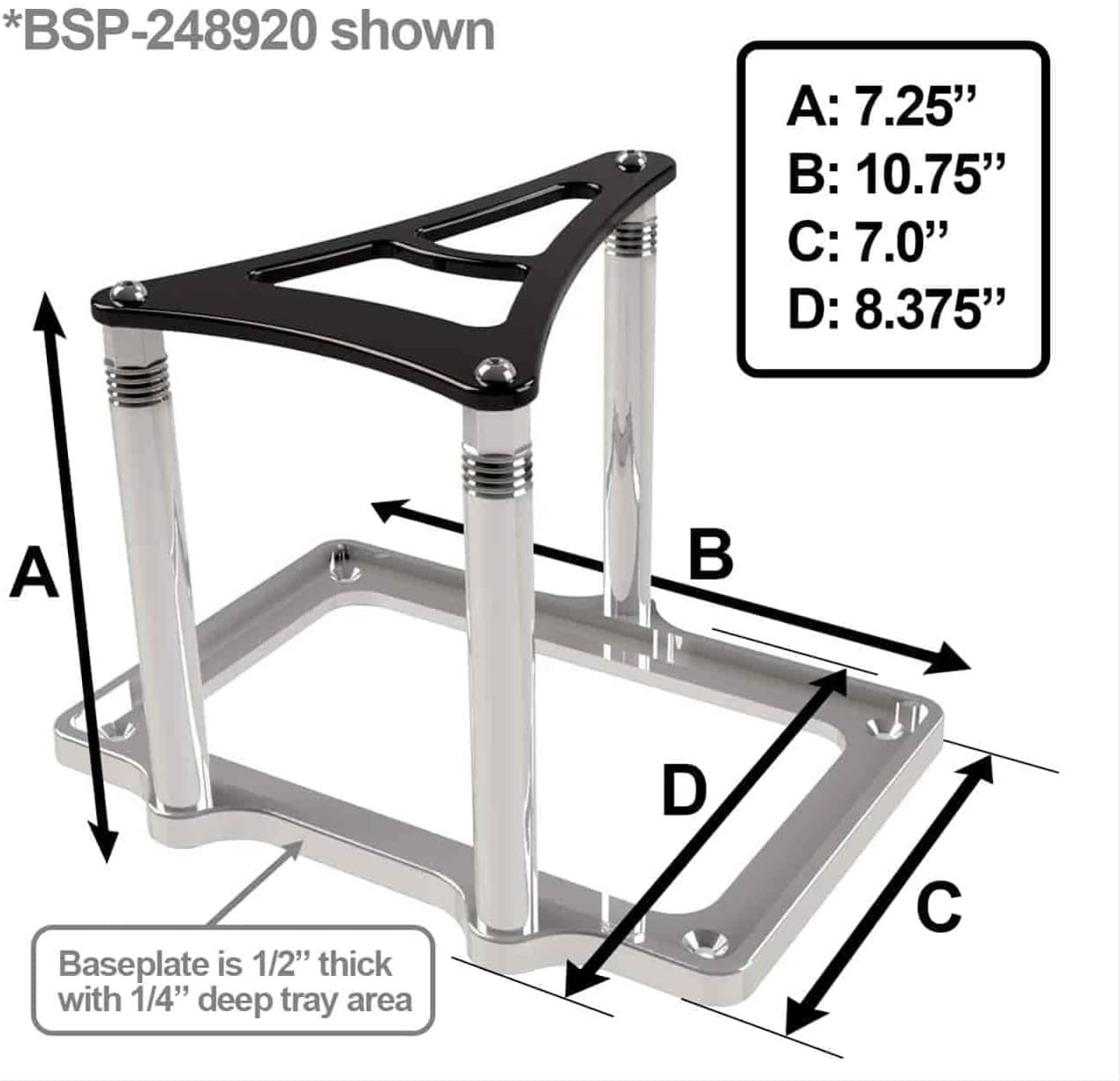 Billet Specialties 248925 Billet Battery Mount