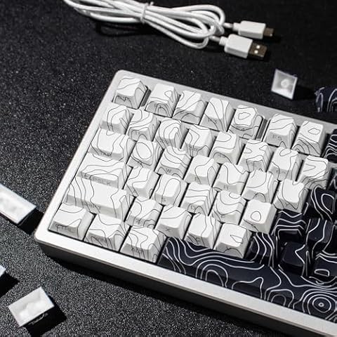 Sumgsn 131 Keys PBT Topographic Keycap Set Cover
