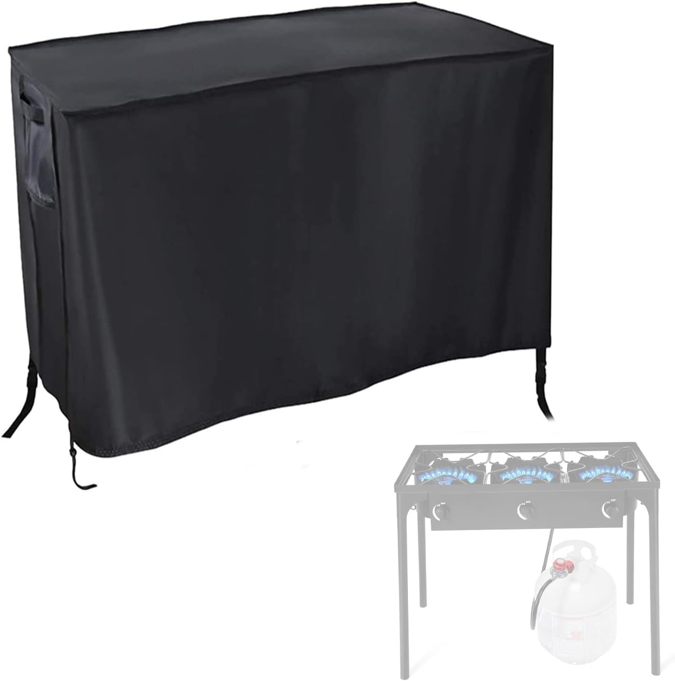 Outdoor Camping Stove Cover Fit for Goplus / for BESTFIRE 3 Burner Propane Gas Cooker, Waterproof Propane Burner Stove Cover, for Camp Paito RV -(35x19x30 inch)