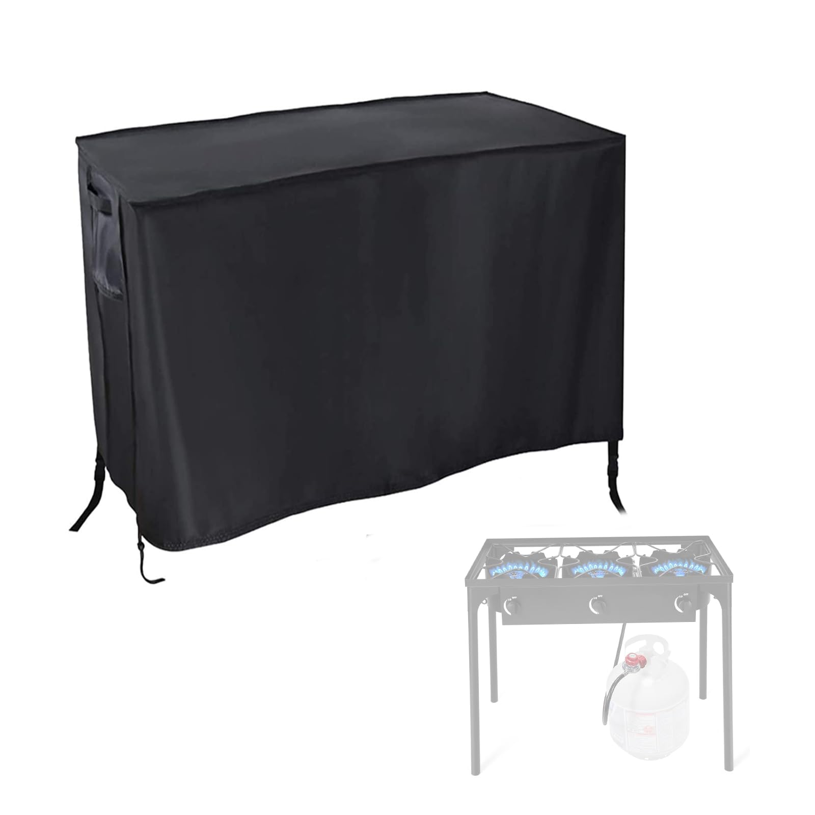 Copertura per fornello da campeggio all'aperto adatta per Goplus / per Bestfire 3 fuochi a gas propano fornello a gas, copertura impermeabile per fornello a propano per campeggio Paito RV